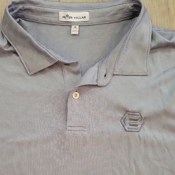 Peter Millar X Bettinardi Light Gray Polo Shirt - Picture 2 of 3